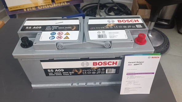 Bosch S5 105 Ah AGM 950A. Start-Stop ve Marin Akü - Yüksek Performans, 2025 Aralık ürt. ürün görseli 1