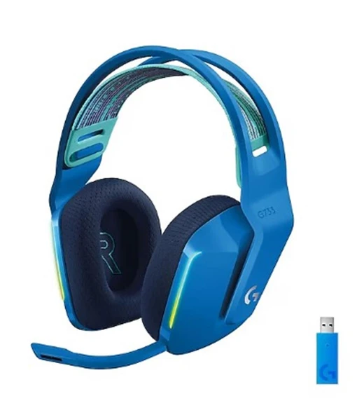 Logitech 981-000943 G733 Mavi 7.1 Surround RGB Mikrofonlu LightSpeed Kablosuz Gaming Kulaklık ürün görseli 1