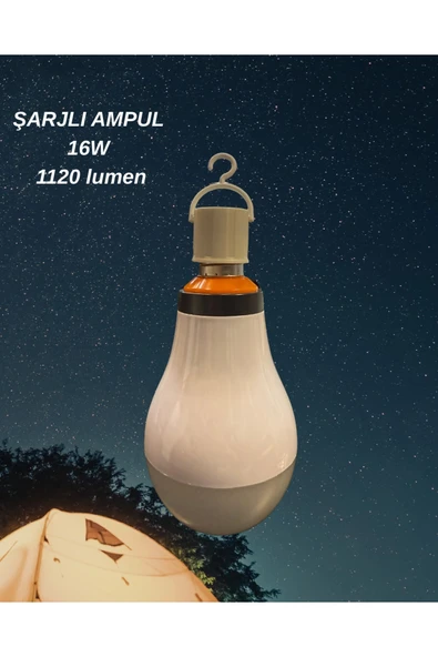 Kendal Kendal K2 KES077 Şarjlı Led Ampul 16W Beyaz Işık E27 Duy ürün görseli 1