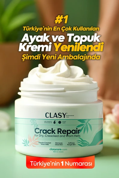 Clasy Care Ayak Ve Topuk Çatlak Kremi, Ayak Bakımı, Ayak Kokusu Ve Topuk 100ml ürün görseli 1