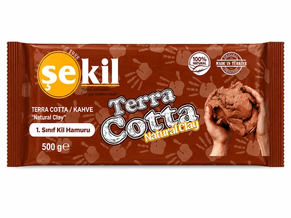 ŞEKİL SERAMİK KİL HAMURU  KAHVERENGİ 500 GR ürün görseli 1