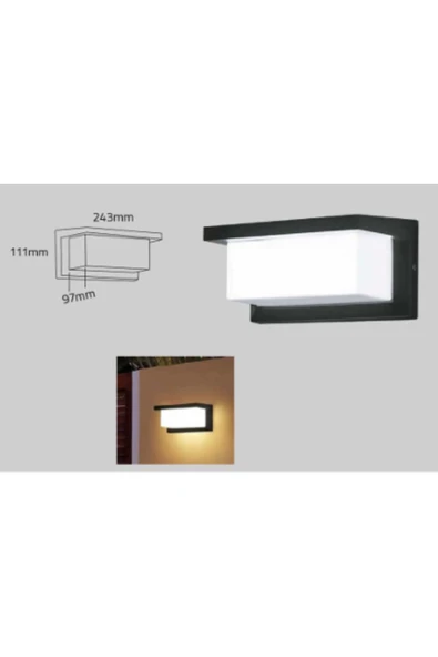 ECONA ECONA ECN-21344 18W Dış Mekan LED Aplik-GÜN IŞIĞI ürün görseli 1