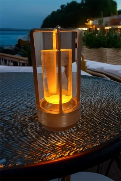 Cata Cata Ct-8439 Vegas Masa Lambası 3 Renk Işık Fonksiyonlu Usb Şarjlı Silver Kasa ürün görseli 1