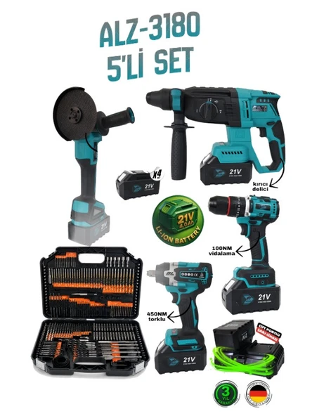 Allizer ALZ-3180 5'li Set (246 Parça Uç Seti) ürün görseli 1