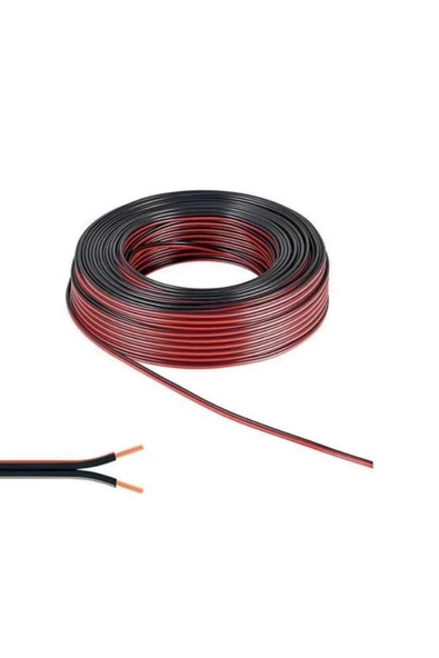 AKSAN AKSAN 2x0,75 Bitişik Kordon Kablo Siyah 100 Metre ürün görseli 1