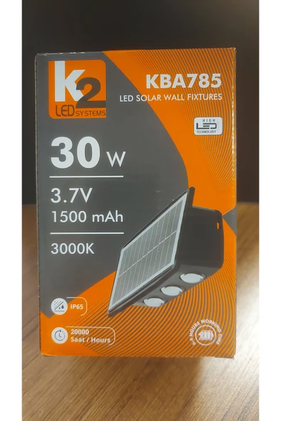 K2 KBA742 GÜNEŞ ENERJİLİ ÇİFT YÖNLÜ APLİK ürün görseli 1