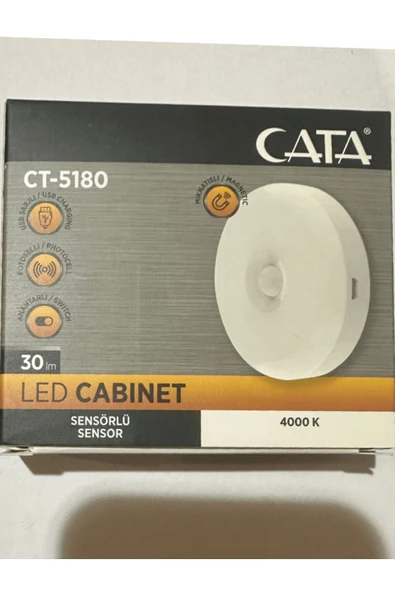 Cata Cata CT-5180 4000K (Günışığı) Sensörlü Şarjlı Mıknatıslı Kabin Led Ampul ürün görseli 1
