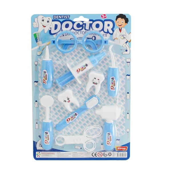 ERN-897 Heroes Toys Kartela Erkek Dişçi Oyun Seti ürün görseli 1