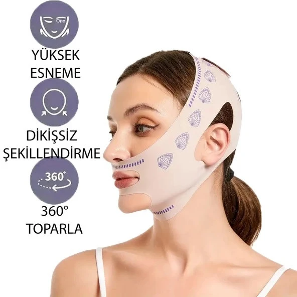 Yüz Korsesi Çene Boyun Bandı Gıdı Yanak Gıdı Toplama korsesi ürün görseli 1
