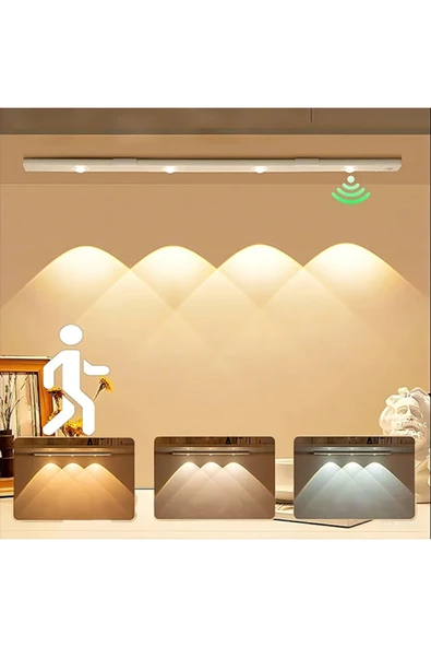 Lampist Lampist Hareket Sensörlü Şarjlı Taşınabilir Led Cabinet 60 Cm 6w Tezgah Üstü Beyaz Kasa ürün görseli 1