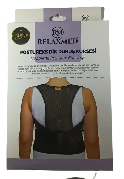 Postureks Dik Duruş Korsesi  Neopren Sırt Desteği ve Kamburluk Önleyici Postür Bandajı ürün görseli 1