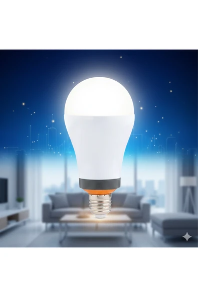 K2 K2 KES076 Şarjlı Acil Durum LED Ampulü 12W E27 Beyaz Işık (Kesintide Yanar) ürün görseli 1