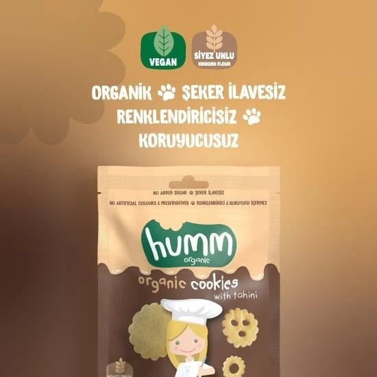 Organik Tahinli ve Pekmezli Vegan Kurabiye 55 Gr ürün görseli 1