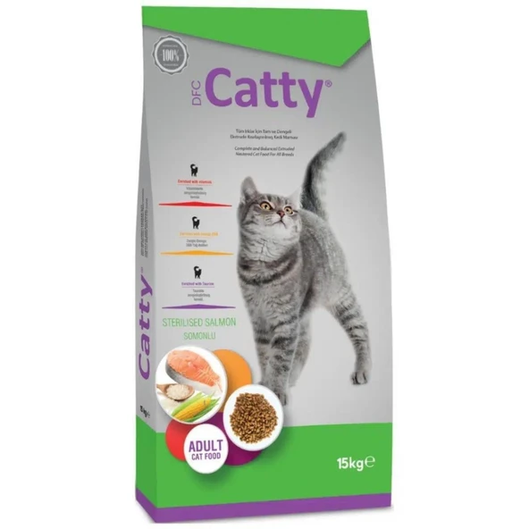 Catty Somonlu Kısırlaştırılmış Yetişkin Kedi Maması 15 Kg ürün görseli 1
