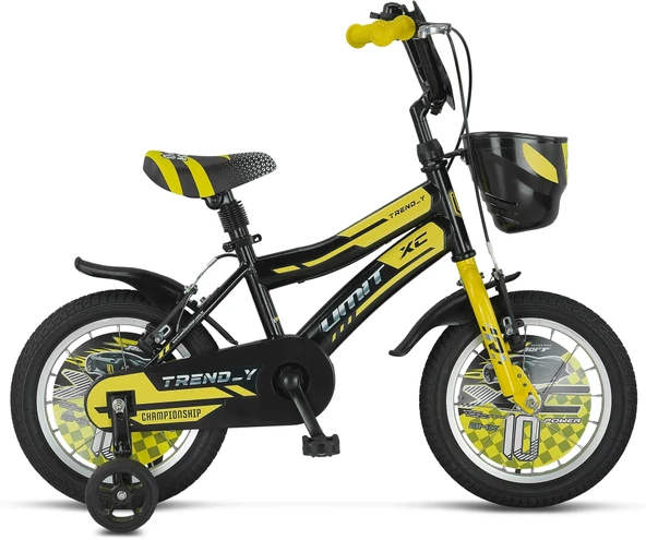 ÜMİT 1402 TREND-Y-BMX-SEPET-V-ERKEK ÇOCUK BİSİKLETİ 14 JANT SİYAH SARI ürün görseli 1