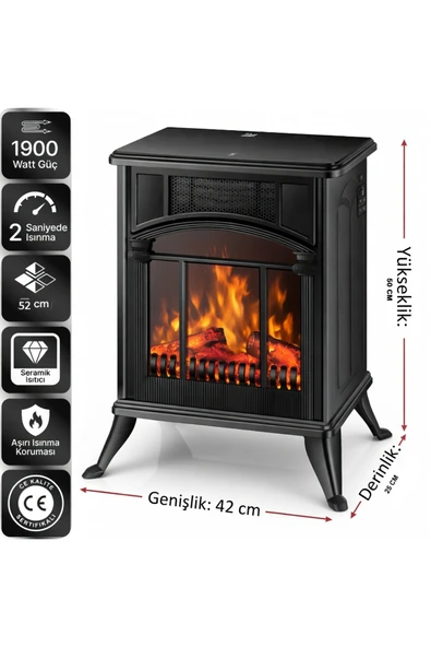 Cata Cata CT-6050 Erciyes Şömine - Resim 3