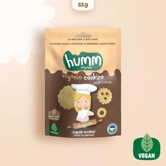 Organik Tahinli ve Pekmezli Vegan Kurabiye 55 Gr ürün görseli 1