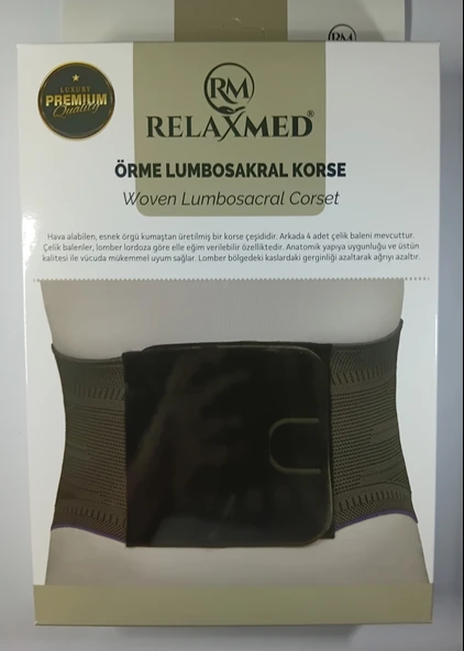 Örme Lumbosakral Korse 4 Çelik Balenli Bel Fıtığı ve Sırt Destek Korsesi ürün görseli 1