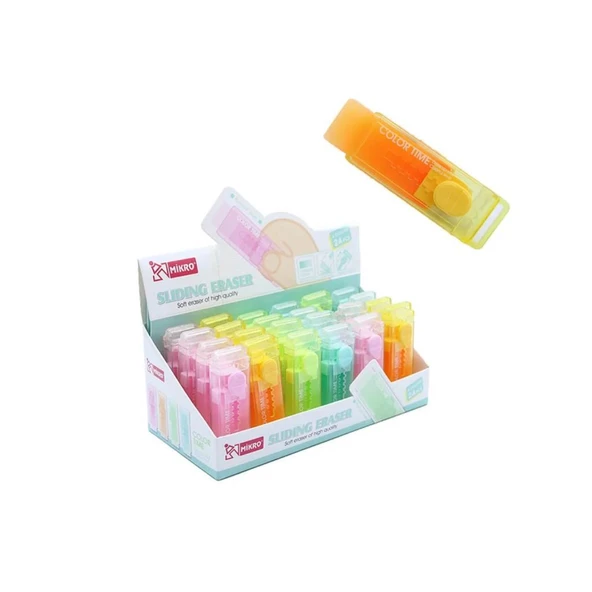 Mikro E2378C Sürgülü Silgi Pvc 24 Lü ürün görseli 1