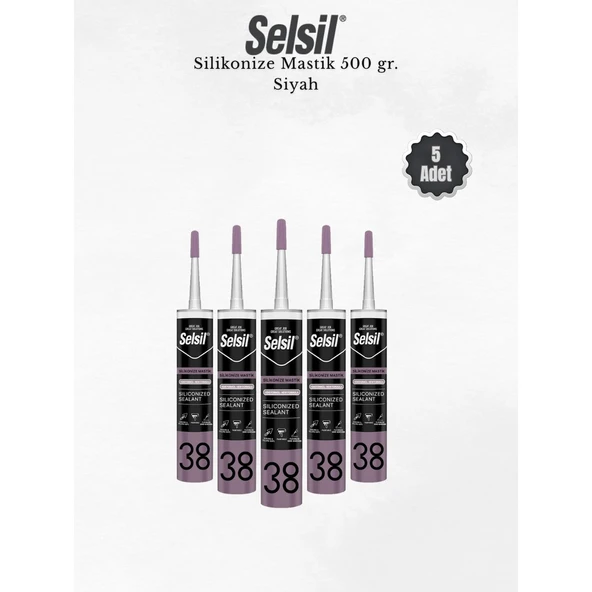Selsil Silikonize Siyah Mastik 500 Gr - 3 Adet ürün görseli 1