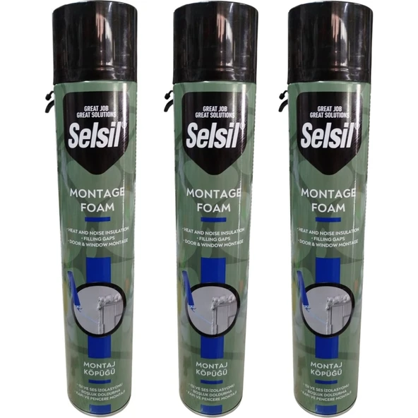 Selsil Montaj Köpüğü Dolgu Köpüğü 750 Ml - 600 Gr - 3 Adet ürün görseli 1