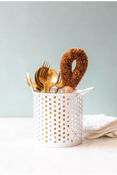 Beyaz Tel Kulplu Kaşıklık 13 Cm ürün görseli 1