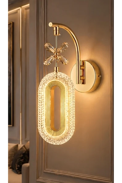 burenze Rachel Pilli Aplik Gold Kaplama Power Led Crystal ürün görseli 1