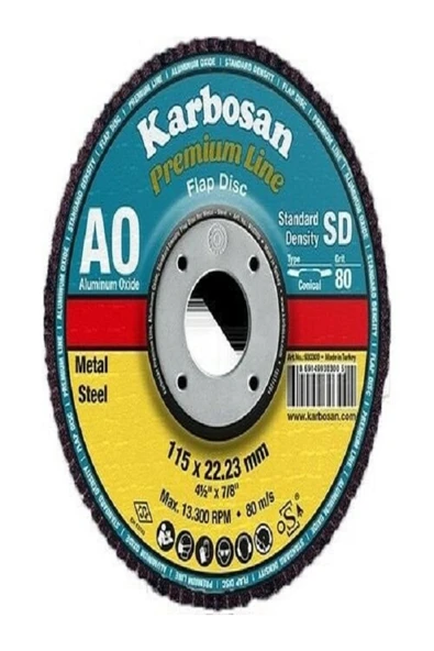 Karbosan 115x22.23 Premium Line AO SD Flap Disk Zımpara 80 Kum 982985 ürün görseli 1