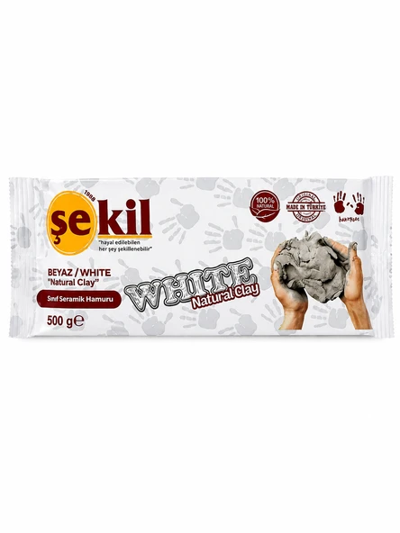ŞEKİL SERAMİK HAMURU BEYAZ 500 GR ürün görseli 1