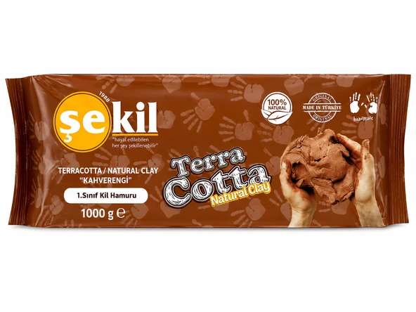 ŞEKİL SERAMİK KİL HAMURU KAHVERENGİ 1000 GR ürün görseli 1