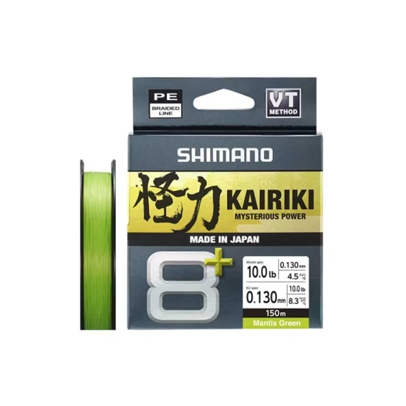 Shimano Örgü Misina Kairiki 8+ 150m 0.13mm 8.3kg M. Green ürün görseli 1