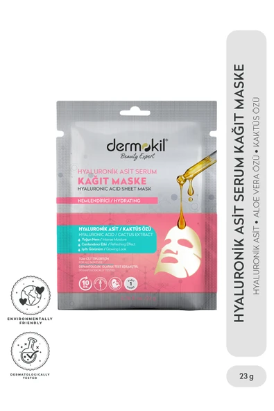 Dermokil Hyaluronik Asit Serum Kağıt Maske 28 gr ürün görseli 1