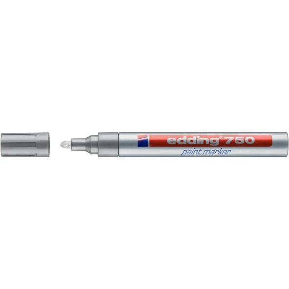 Edding 750 Markör Kalem Gümüş - Resim 3