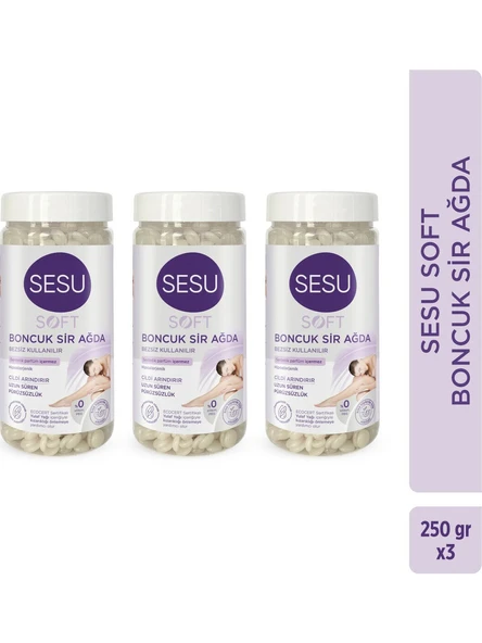 Sesu Boncuk Sir Ağda Soft 250 Gr x 3 Adet ürün görseli 1