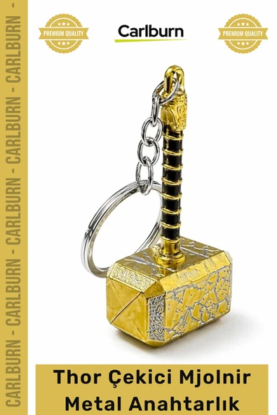 Özel Üretim Karakter Figür Hediye Koleksiyon Thor Çekici Mjolnir Metal Anahtarlık ürün görseli 1
