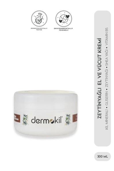 Dermokil Doğal Zeytinyağı Vücut Bakım Kremi 300ml ürün görseli 1