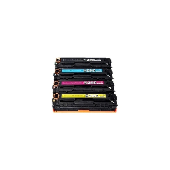 4 ADET HP CE320A/321A/322A/323A Muadil Toner 128A (1600 Sayfa)  (2200 Sayfa)  HP Color LaserJet  CM1300/1312/1312nfi/CP1210/ /1215/1217/1510/1515/1518 /HP Color LaserJet  Pro CP1525n/1525nw/CM1415 ürün görseli 1