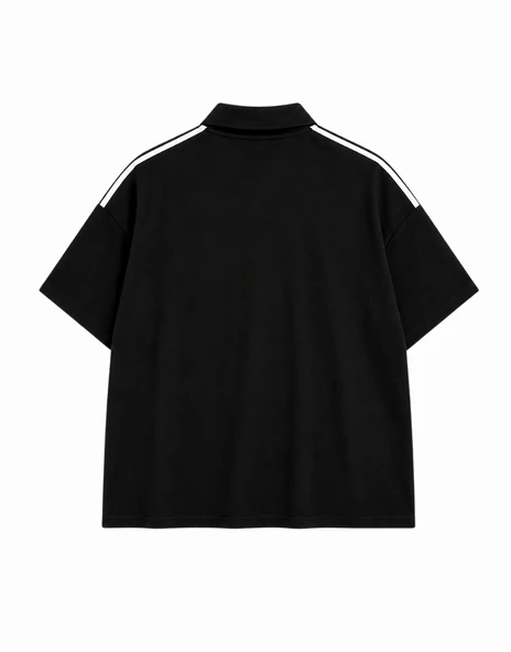 Premium Polo Yaka Boxy Erkek Tişört - Resim 2