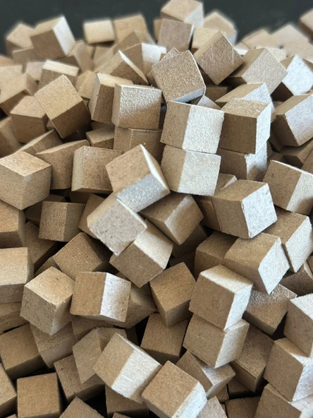 Nest WoodTr 1x1x1cm 100 ADET MDF Küp Ham Doğal Boyanabilir MDF Küp Minecraft Küp Zeka Oyunu ürün görseli 1
