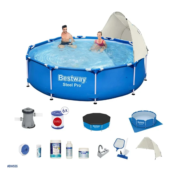Bestway Gölgelikli Prefabrik Havuz Seti 305x76cm BW555 56677 ürün görseli 1