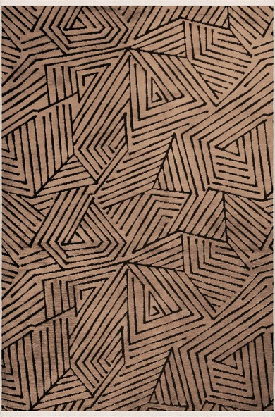 Vadi Şönil Kahve Renkli Modern Makine Dokuma Halı-8031 120 X 180 ürün görseli 1