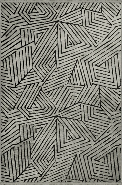Vadi Şönil Gri Rengi Modern Makine Dokuma Halı-8035 60 X 100 ürün görseli 1