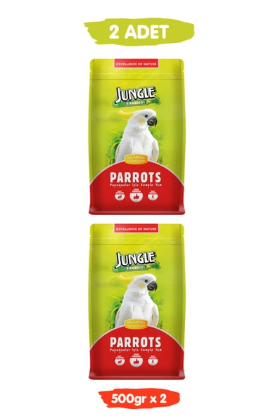 Jungle Papağan Yemi Çekirdekli Fıstıklı Yüksek Vitaminli 500 gr x 2 Adet ürün görseli 1