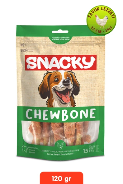 Snacky Munch Tavuk Sargılı Köpek Ödülü Ödül Maması 10lu x 13 cm - 120gr ürün görseli 1