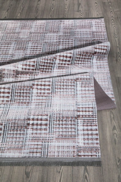 Stella Pembe Renkli Parlak Yüzeyli  Dekoratif Halı 80 X 300 ürün görseli 1