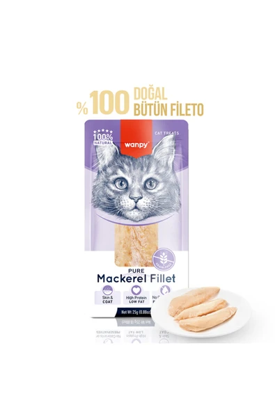 Wanpy Gerçek Uskumru Fileto Kedi Ödülü 25gr ürün görseli 1