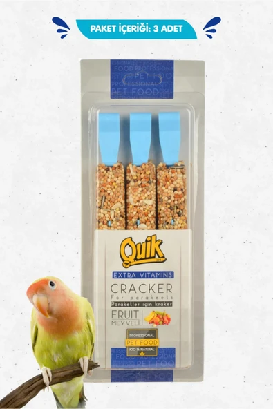 Quik Premium Paraket Krakeri 3'lü Meyveli Vitaminli ürün görseli 1