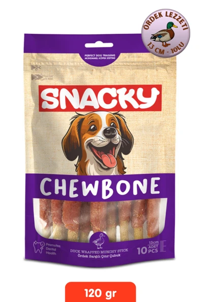 Snacky Munchy Ördek Sargılı Köpek Ödül 10'lu x 13cm 120gr ürün görseli 1