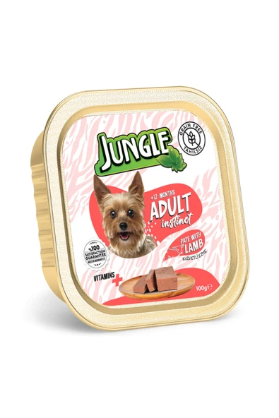 Jungle Kuzulu Köpek Yaş Maması Tahılsız Pate Alucup - 1 Adet x 100 gr ürün görseli 1