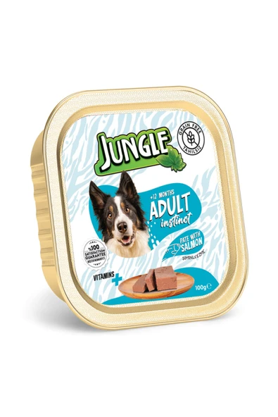 Jungle Tahılsız Somonlu Köpek Yaş Maması - 100gr x 1 Pate Alucup ürün görseli 1